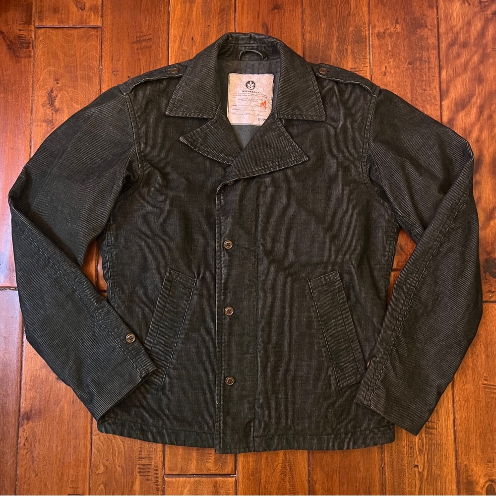 EVER CLOTHING Womens Corduroy Zip Jacket Dark Green Vintage sz M